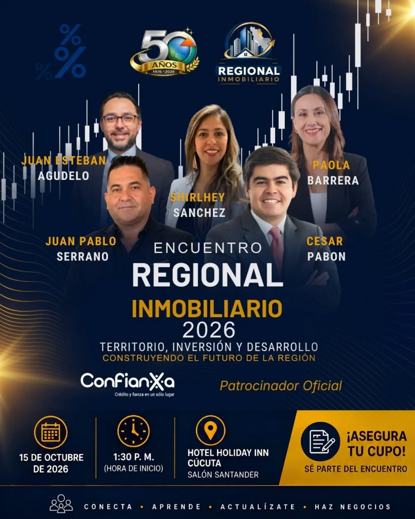 Afiche oficial del Encuentro Regional Inmobiliario 2026 en Cúcuta